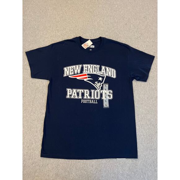 NFL Team Apparel New England Patriots T-Shirt Men's Large Blue Football Tee NWT - Picture 1 of 11